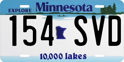 MN license plate 154SVD