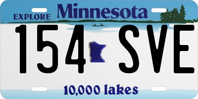 MN license plate 154SVE