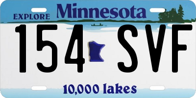 MN license plate 154SVF