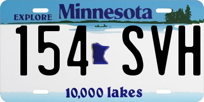 MN license plate 154SVH