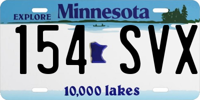MN license plate 154SVX