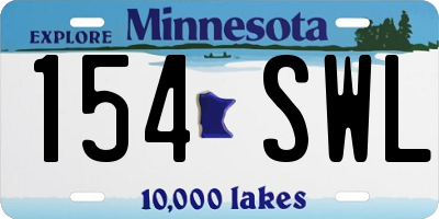 MN license plate 154SWL