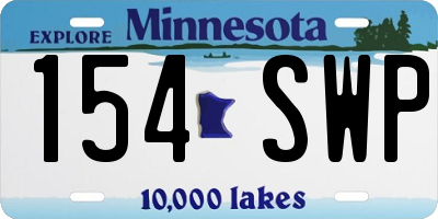 MN license plate 154SWP
