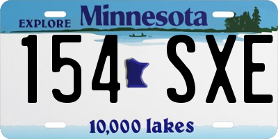 MN license plate 154SXE