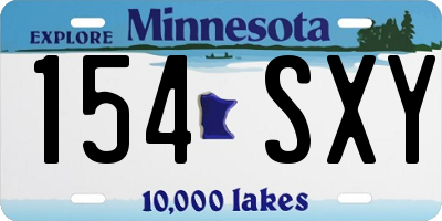 MN license plate 154SXY