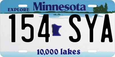 MN license plate 154SYA