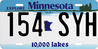 MN license plate 154SYH