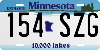 MN license plate 154SZG