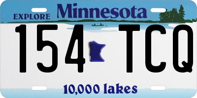MN license plate 154TCQ