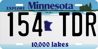 MN license plate 154TDR