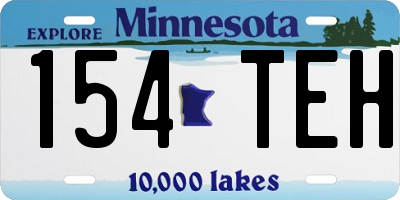 MN license plate 154TEH