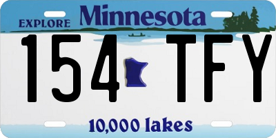 MN license plate 154TFY