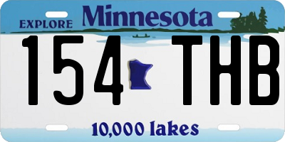 MN license plate 154THB