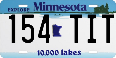 MN license plate 154TIT