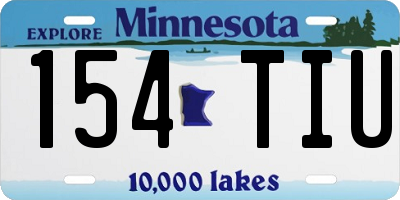 MN license plate 154TIU