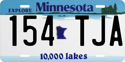 MN license plate 154TJA