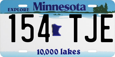 MN license plate 154TJE