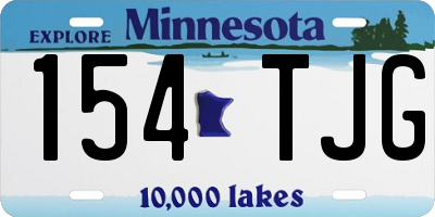 MN license plate 154TJG