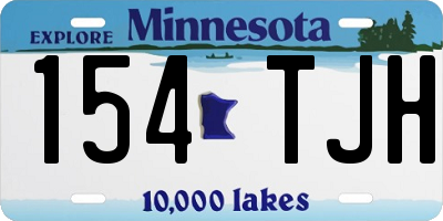 MN license plate 154TJH