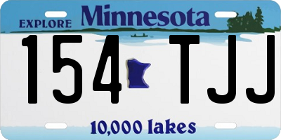 MN license plate 154TJJ