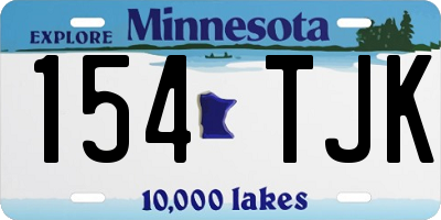 MN license plate 154TJK