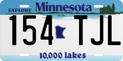 MN license plate 154TJL