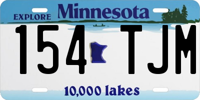 MN license plate 154TJM
