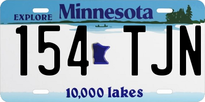 MN license plate 154TJN