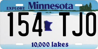 MN license plate 154TJO