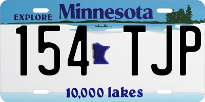 MN license plate 154TJP