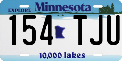 MN license plate 154TJU