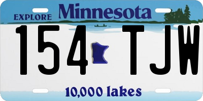 MN license plate 154TJW