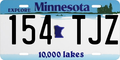 MN license plate 154TJZ