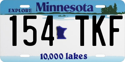 MN license plate 154TKF