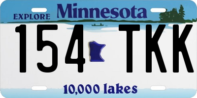 MN license plate 154TKK