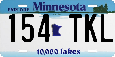 MN license plate 154TKL