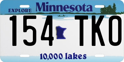 MN license plate 154TKO