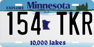 MN license plate 154TKR