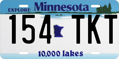 MN license plate 154TKT
