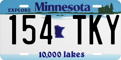 MN license plate 154TKY