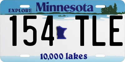 MN license plate 154TLE