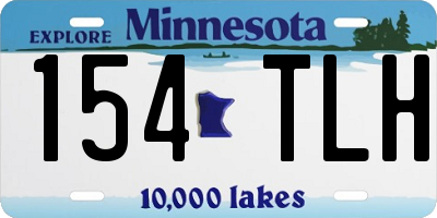 MN license plate 154TLH