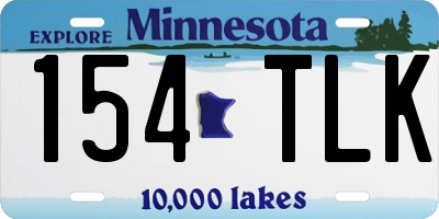 MN license plate 154TLK