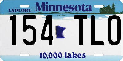 MN license plate 154TLO