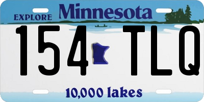 MN license plate 154TLQ
