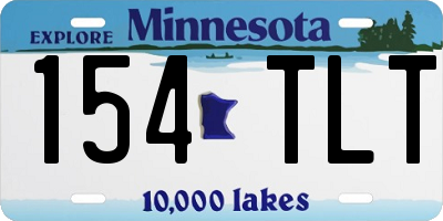 MN license plate 154TLT