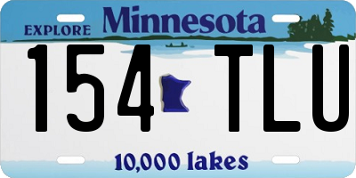 MN license plate 154TLU