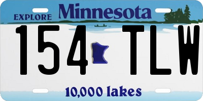 MN license plate 154TLW