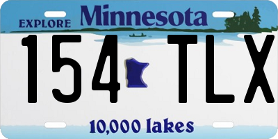 MN license plate 154TLX