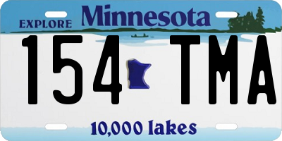 MN license plate 154TMA